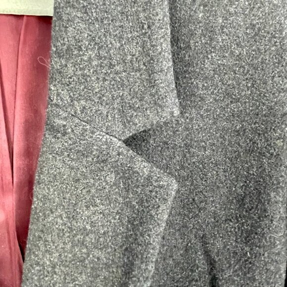 Vintage Lord & Taylor Wool Cashmere Blend Oversized Blazer Charcoal Gray Size 6 - Picture 15 of 16